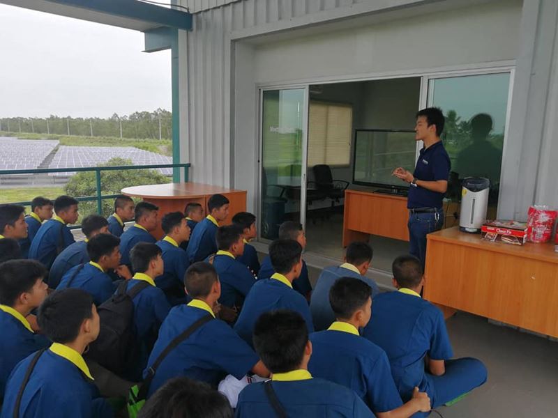 Instructors and Students from Eastern Vocational Education Institute Nakhon Nayok Technical College Visited Sri Chula Solar Power Plant