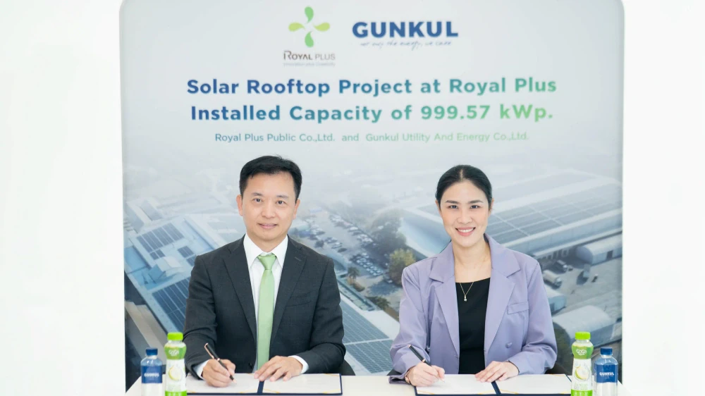GUNKUL Empowers Royal Plus to Install 1 MW Solar Rooftop, Setting a Blueprint for Net Zero in Thailand's Beverage Industry